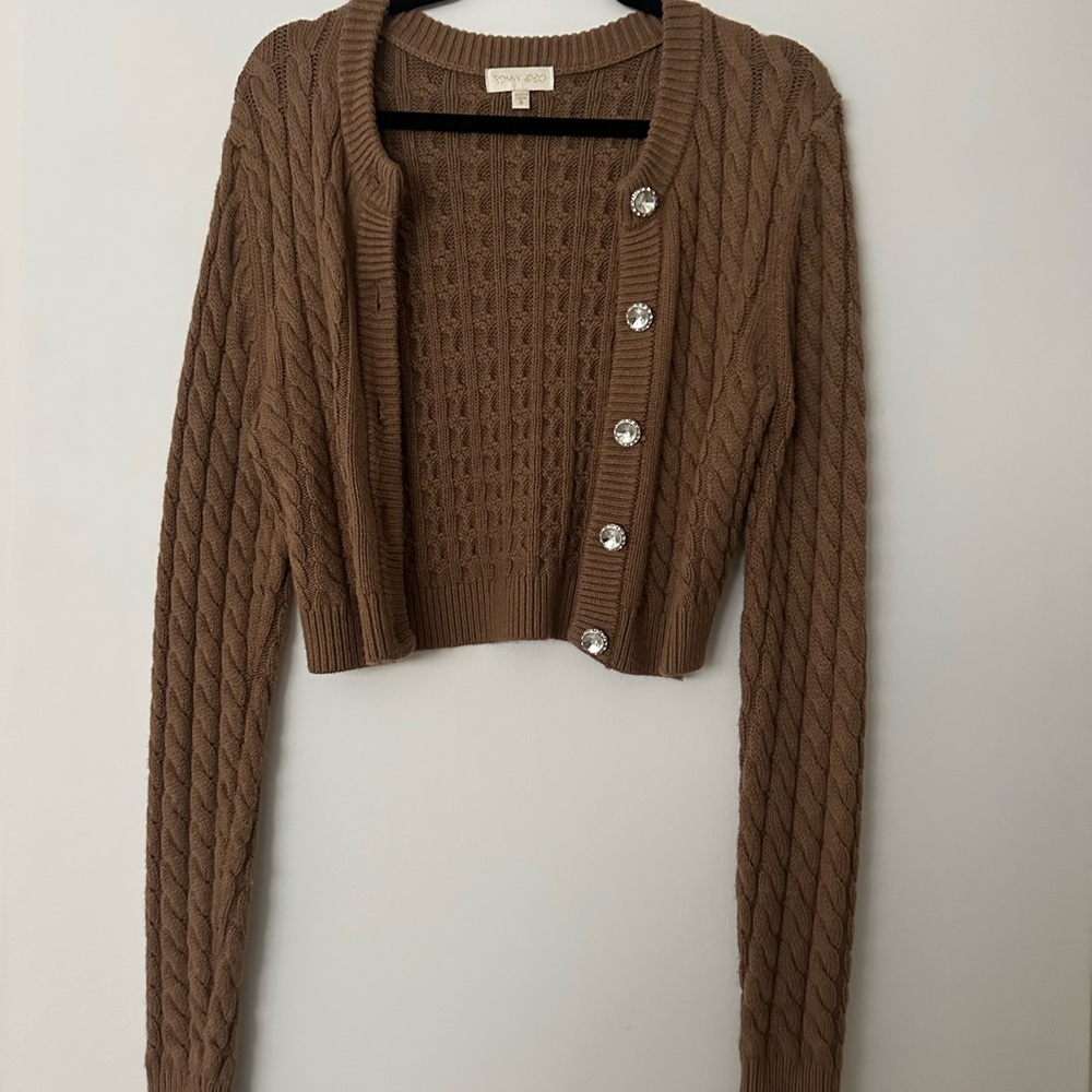 Ronny Kobo cableknit cardigan sz S - Picture 5 of 5